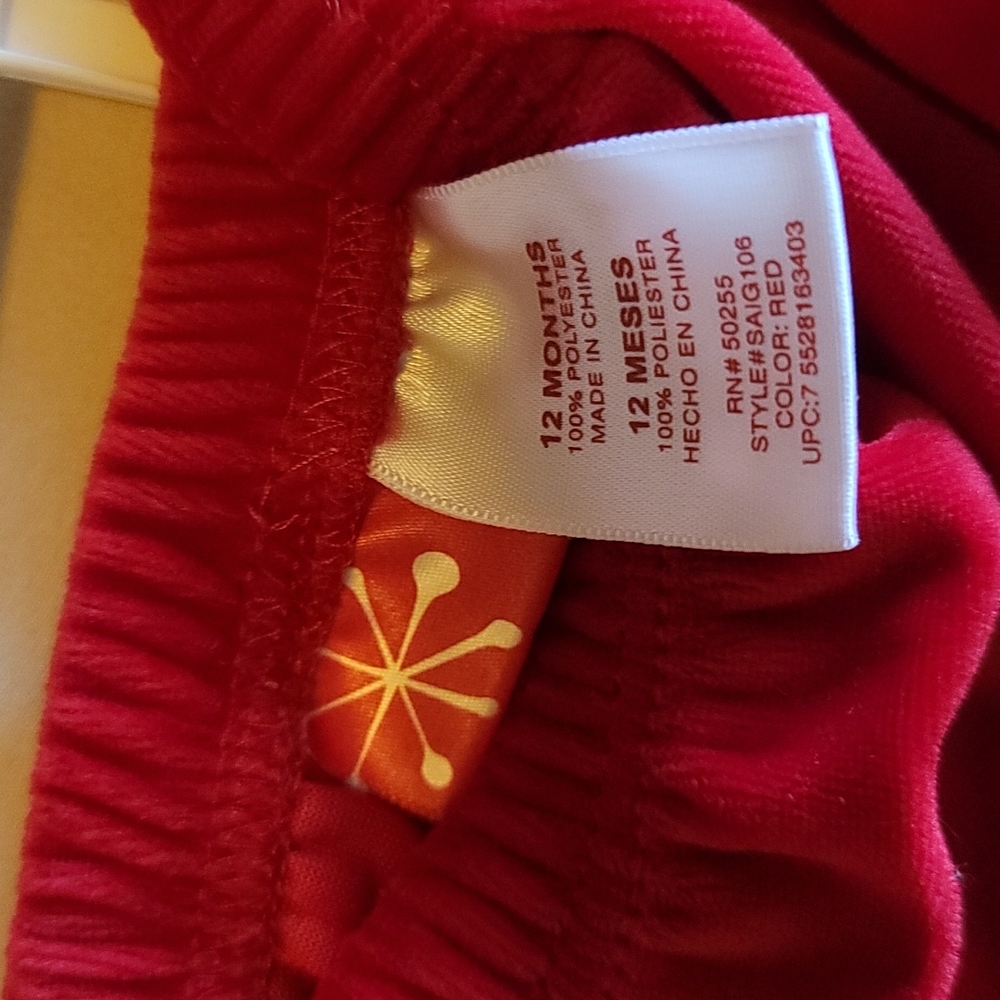 Red girls holiday dress with matching diaper cover 18 months - Picture 6 of 7